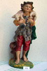pastore con agnello cartapesta cm 30